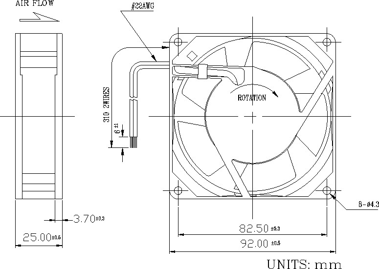 MF9225 Dimensions